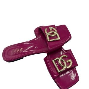 Gold and Pink Sandals with Elegant Design